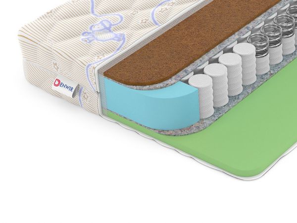 Детский матрас DENWIR BABY SPRING HARD FOAM 13 (БЭЙБИ&nbsp;СПРИНГ&nbsp;ХАРД&nbsp;ФОАМ&nbsp;13)